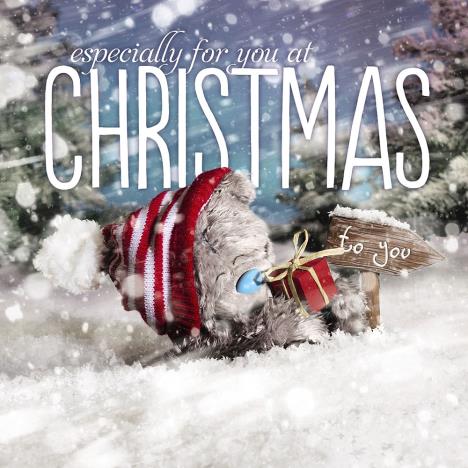 3D Holographic To You Sign Me to You Bear Christmas Card £2.99